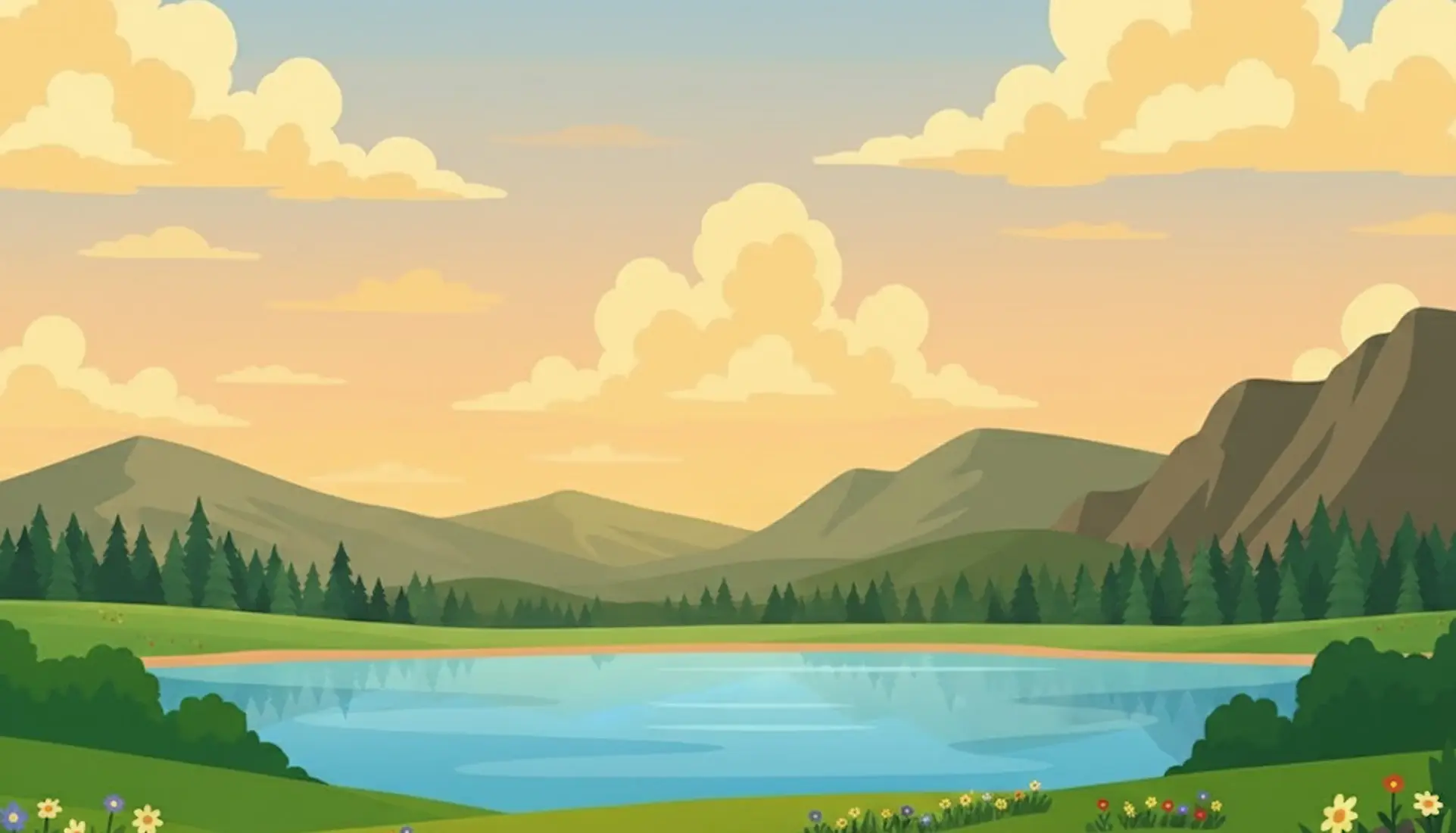 Góry, dolina i jezioro na stronie żłobka w krakowie